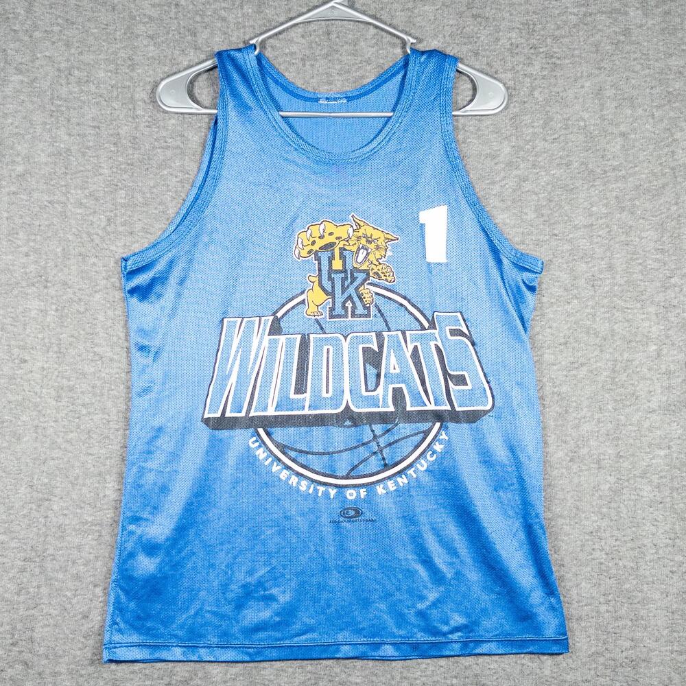 Kentucky Wildcats Baskertball Jersey #1 Blue Mesh UK NCAA TICO Sportswear VTG